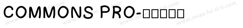 COMMONS PRO字体转换